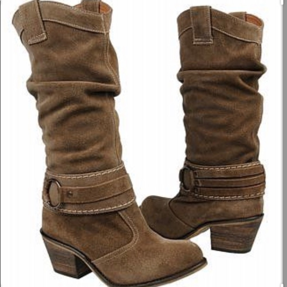 Leather boots